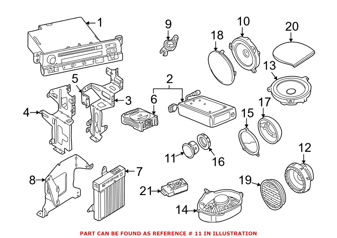 BMW Speaker - Front (Mid-Range) (HiFi) (Gray) 65138374748